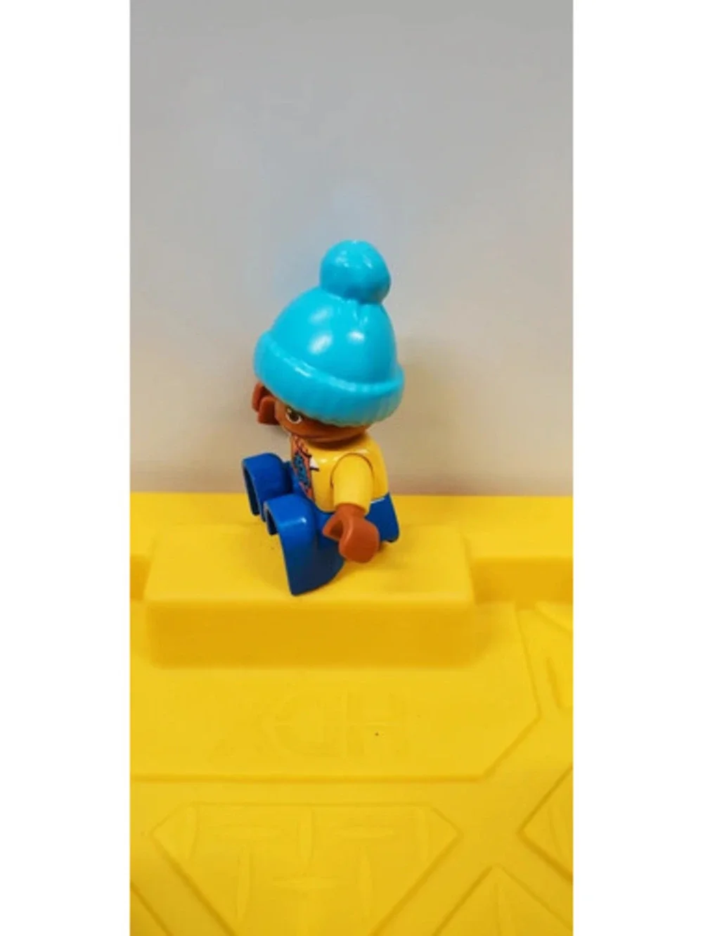 Lego Duplo Figure Child Blue Beanie Hat Monster Shirt Toddler Figure